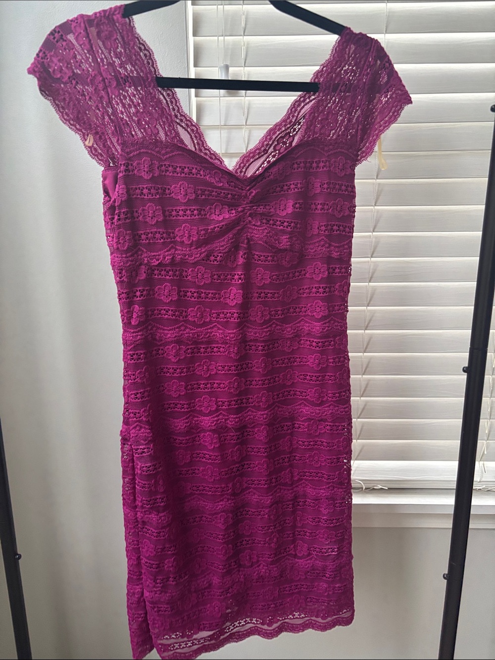 Charlotte Russe Magenta Lace Midi Dress